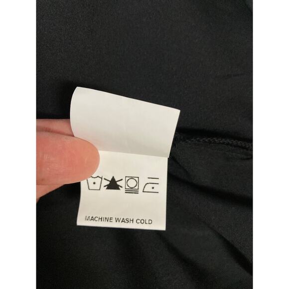 eShakti Black Dress Maxi Black Celestial Stars Half Sleeves Empire Waist Large - Picture 13 of 15